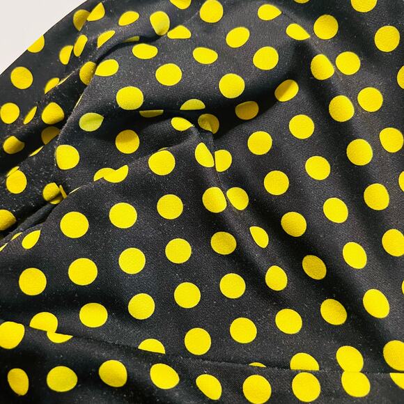 Le Superbe Elastica Polka Dot Ruched Long Sleeves Dress Size Medium - Picture 5 of 10